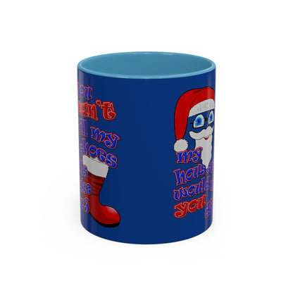 santa's shoes - Accent Mug (dark blue)