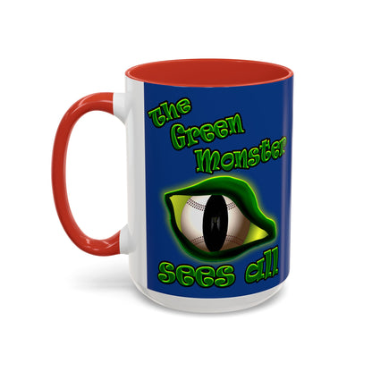 green monster - Accent Mug (dark blue)