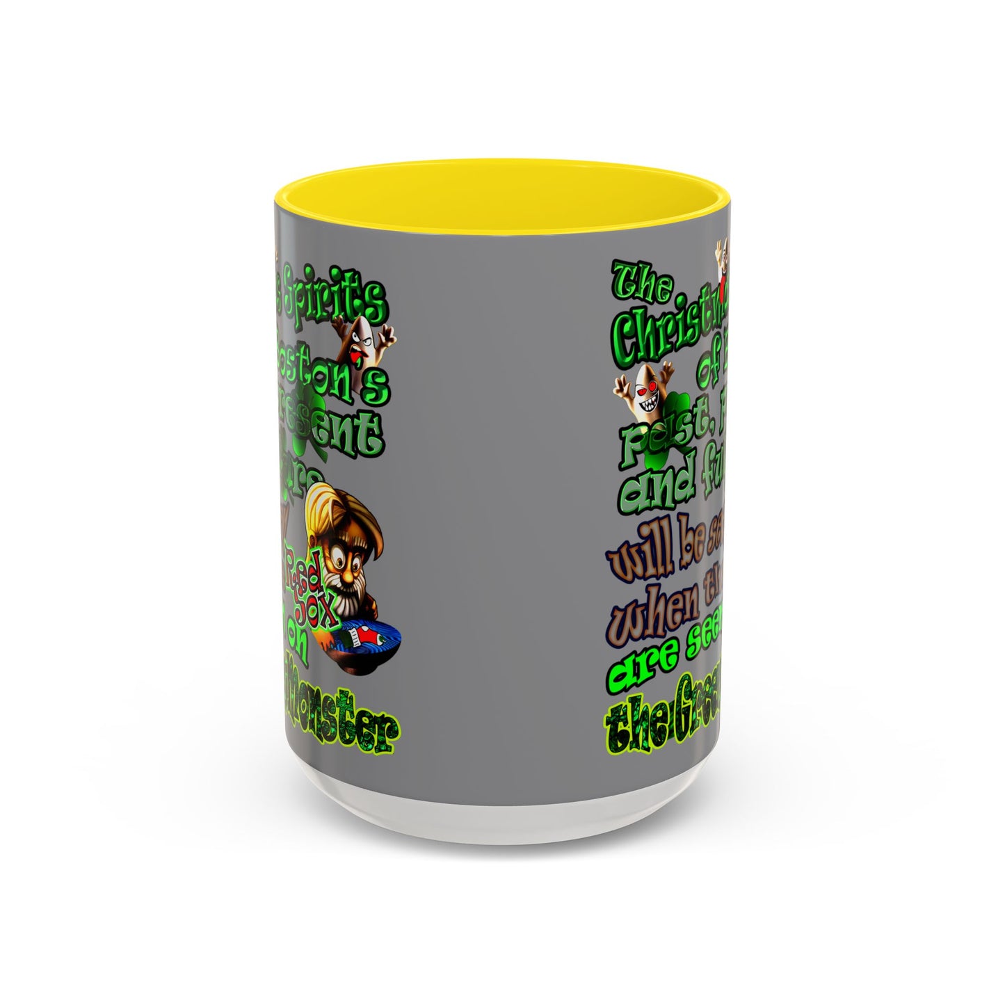 christmas spirits of boston - Accent Mug (grey)