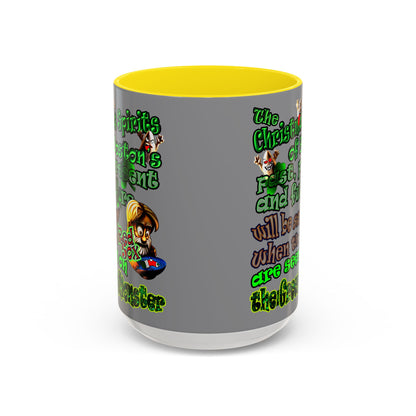 christmas spirits of boston - Accent Mug (grey)
