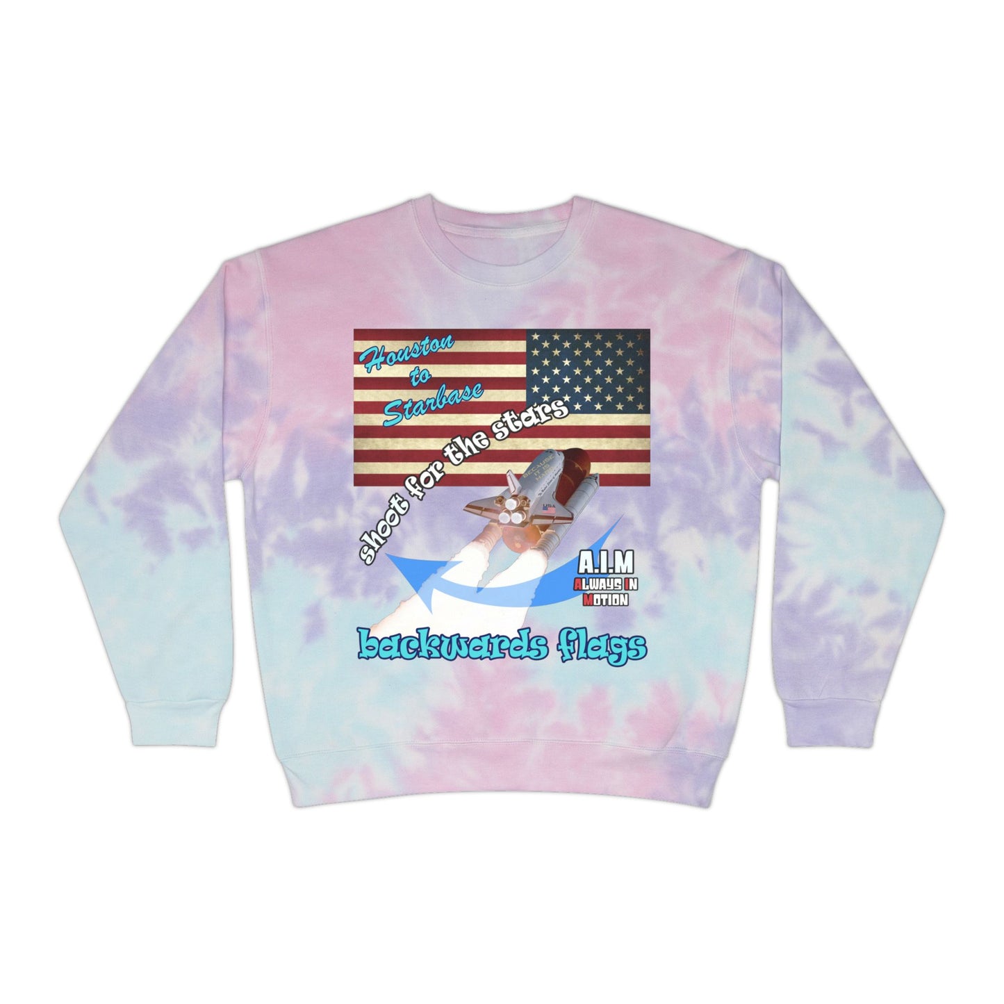 shoot for the stars - Unisex Tie-Dye Sweatshirt