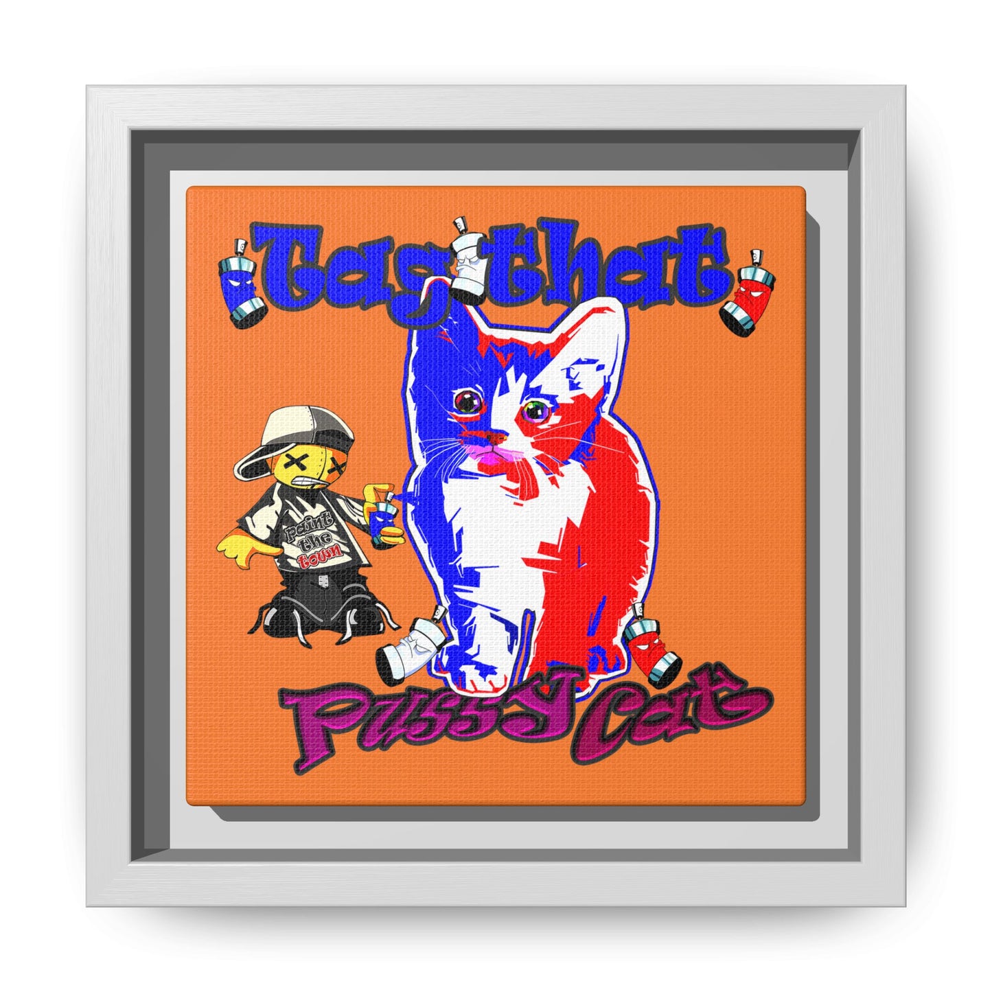 tag that - framed canvas art (crusta)