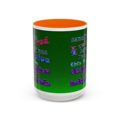 declaration of the independents - Accent Mug (logo green)
