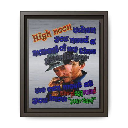 high noon - framed canvas art (brushed nickel)