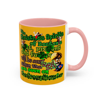 christmas spirits of boston - Accent Mug (yellow)