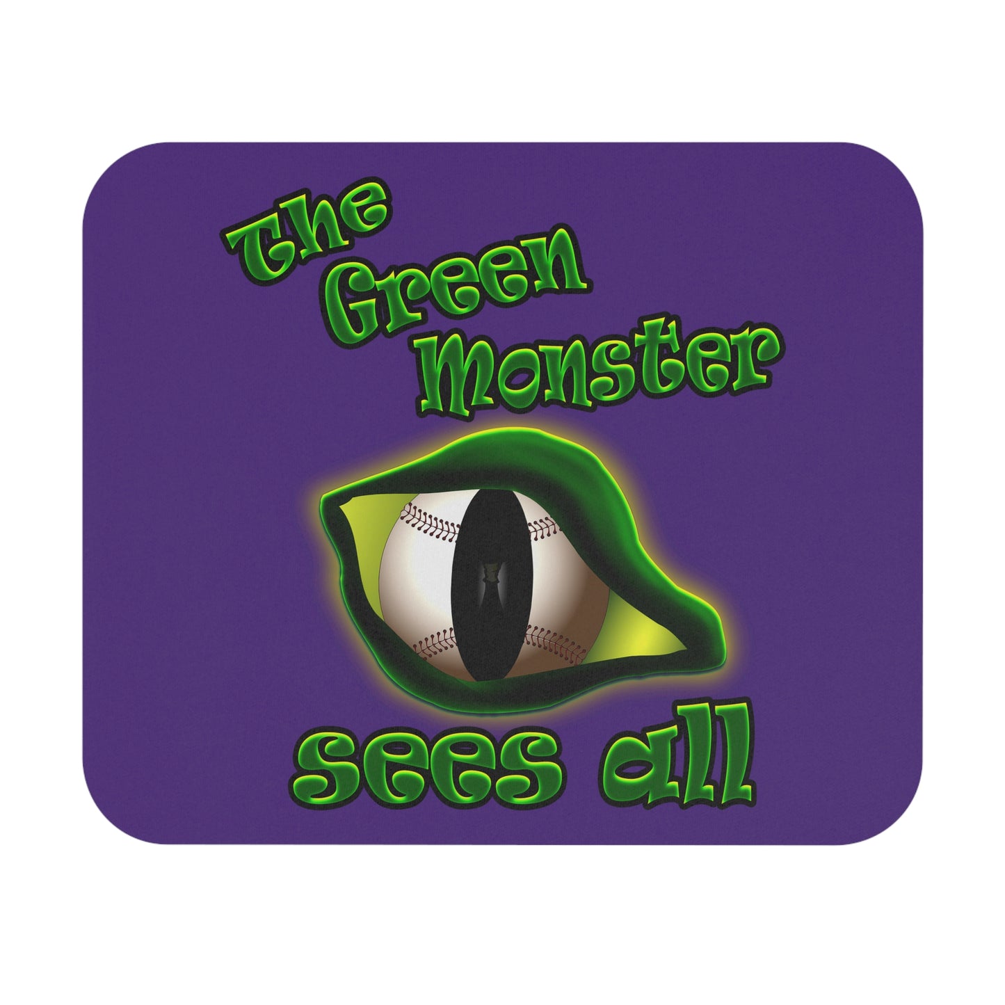 green monster - Mouse Pad (Rectangle) (purple)