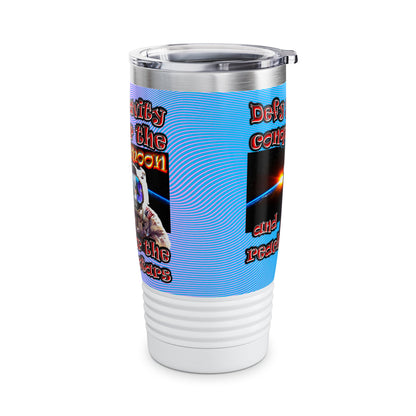 defy conquer reach - Ringneck Tumbler, 20oz (light blue-purple wave)