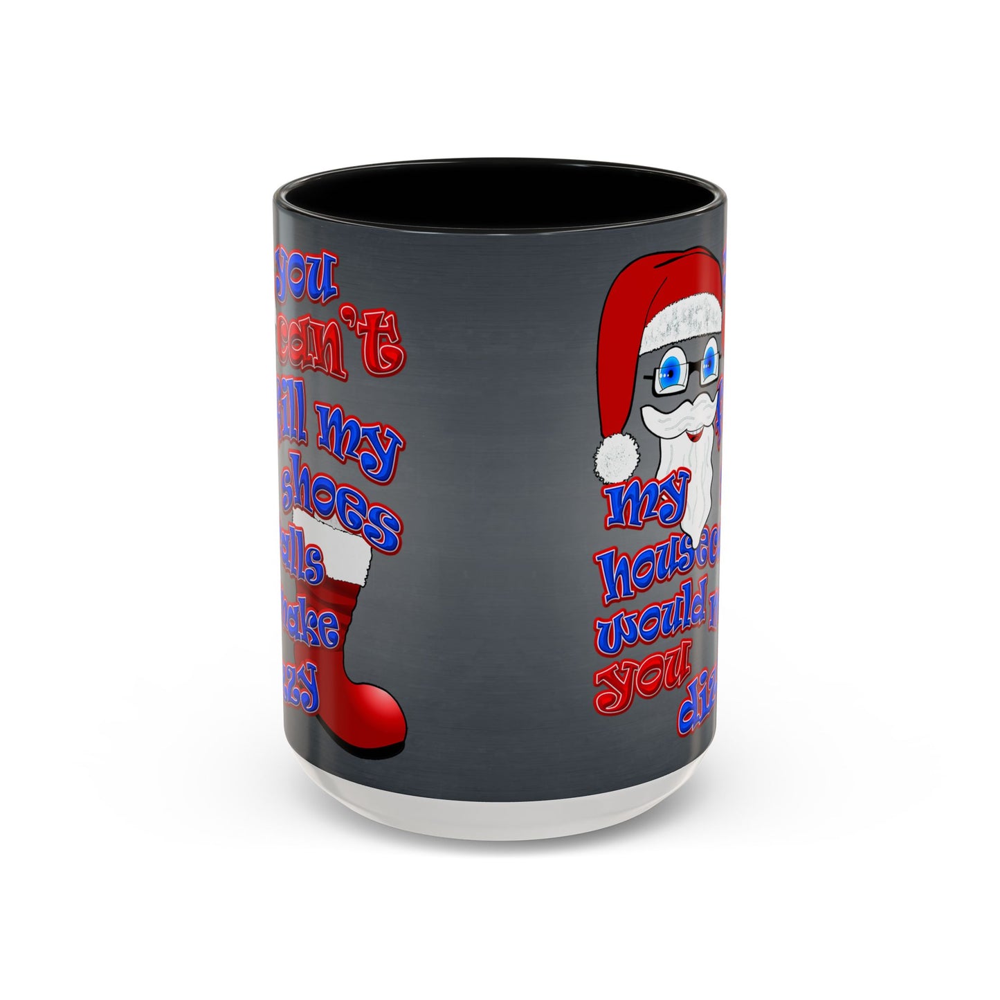 santa's shoes - Accent Mug (grey-light grey)