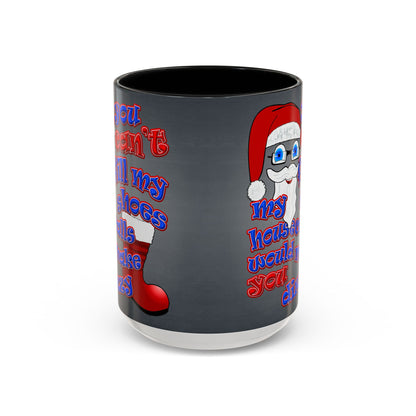 santa's shoes - Accent Mug (grey-light grey)