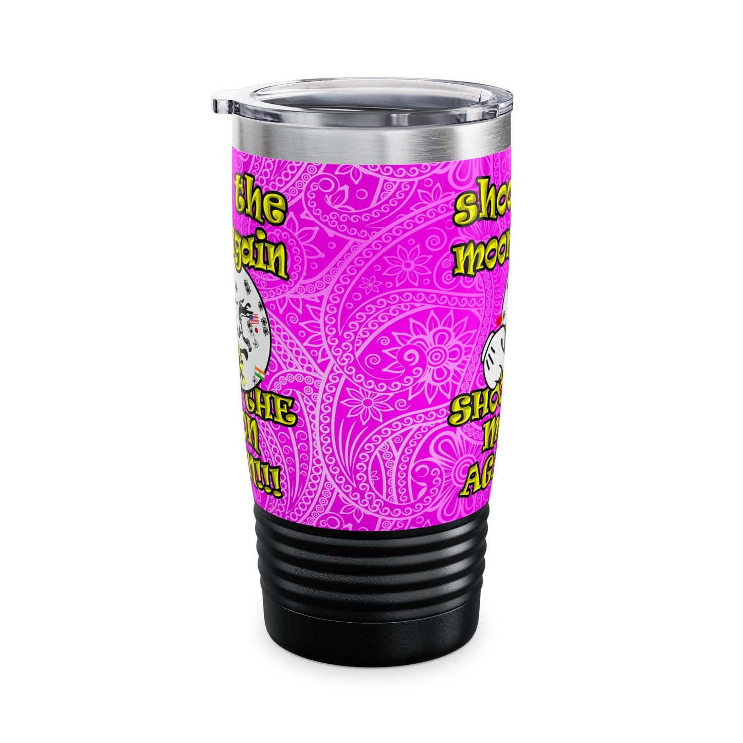 shoot the moon again - Ringneck Tumbler, 20oz (pink swirl)