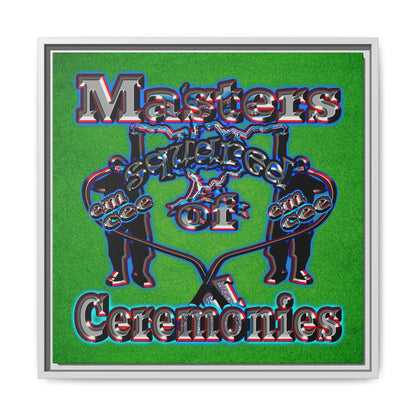 em cee squared - framed canvas art (green turf)