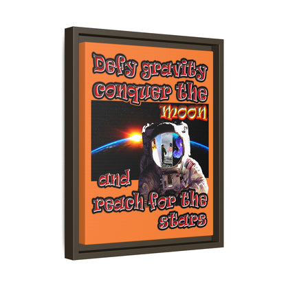 defy conquer reach - framed canvas art (crusta)