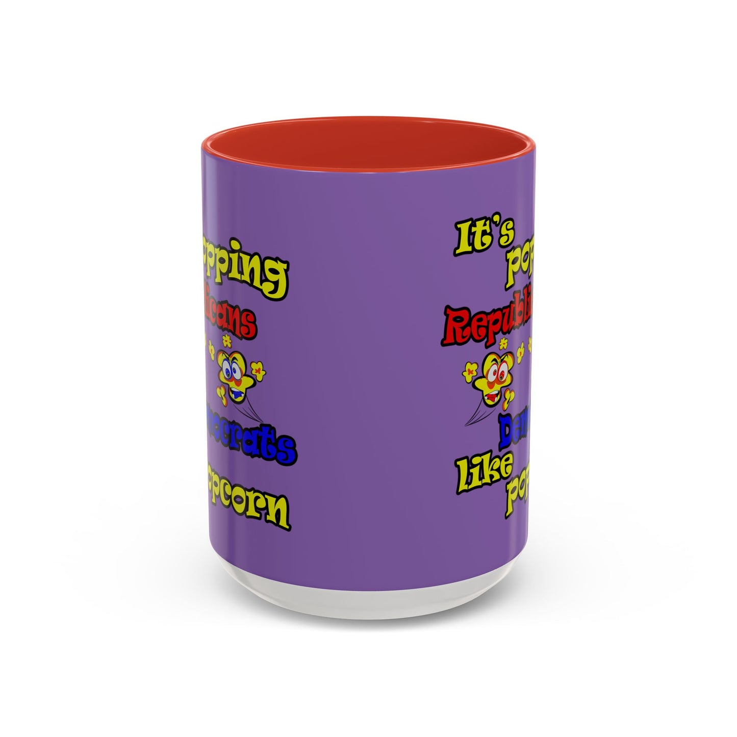 popping like popcorn - Accent Mug (light purple)