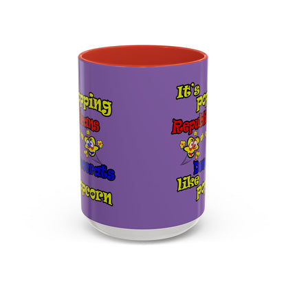 popping like popcorn - Accent Mug (light purple)
