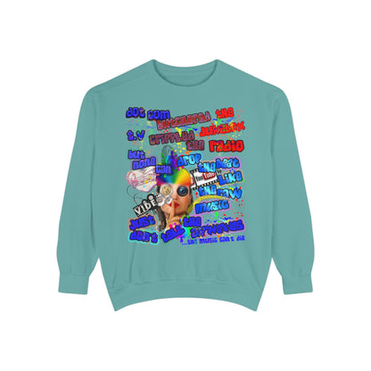 drop the beat - Unisex Garment-Dyed Sweatshirt