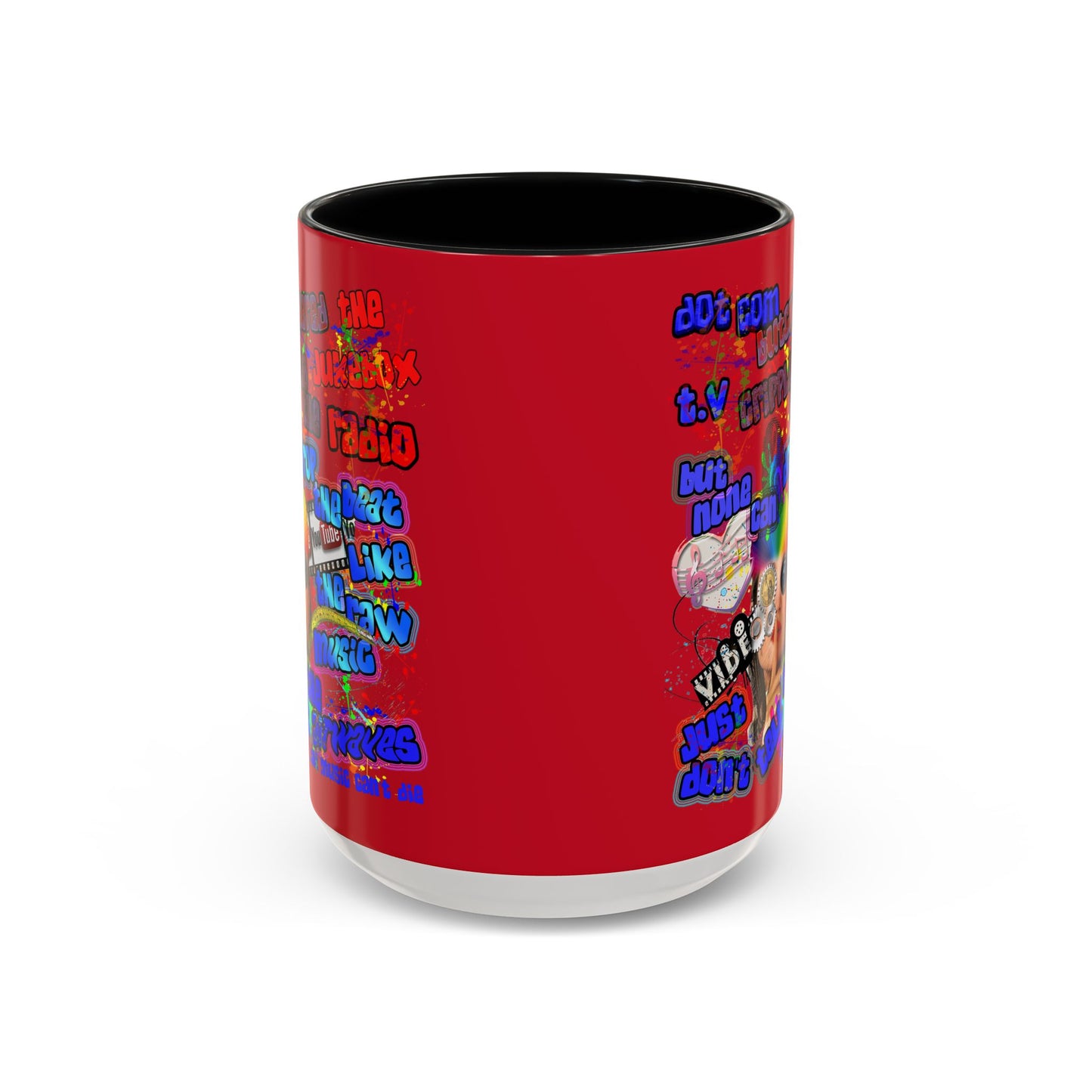 drop the beat - Accent Mug (dark red)