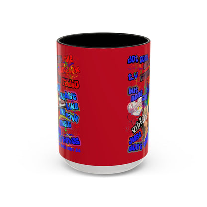 drop the beat - Accent Mug (dark red)