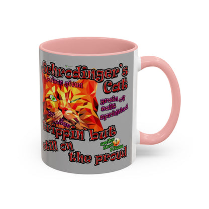 schrodinger's cat - Accent Mug (light grey)