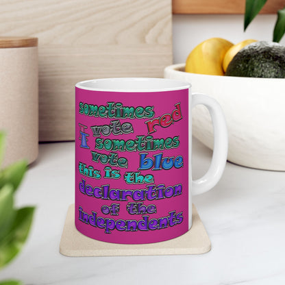 declaration of the independents - White Mug (pink)
