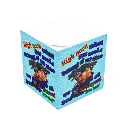 high noon - note cube (faded blue)
