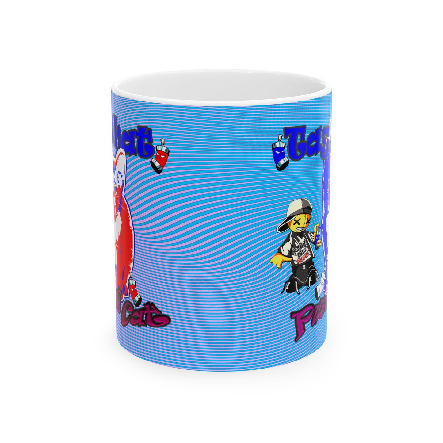 tag that - White Mug (light blue-purple wave)