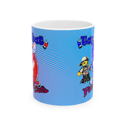 tag that - White Mug (light blue-purple wave)