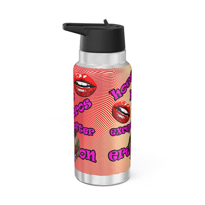 hoes b4 bros - Gator Tumbler, 32oz  (yellow-orange wave)