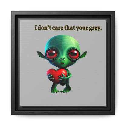 I don't care that your grey - framed canvas art (light grey)