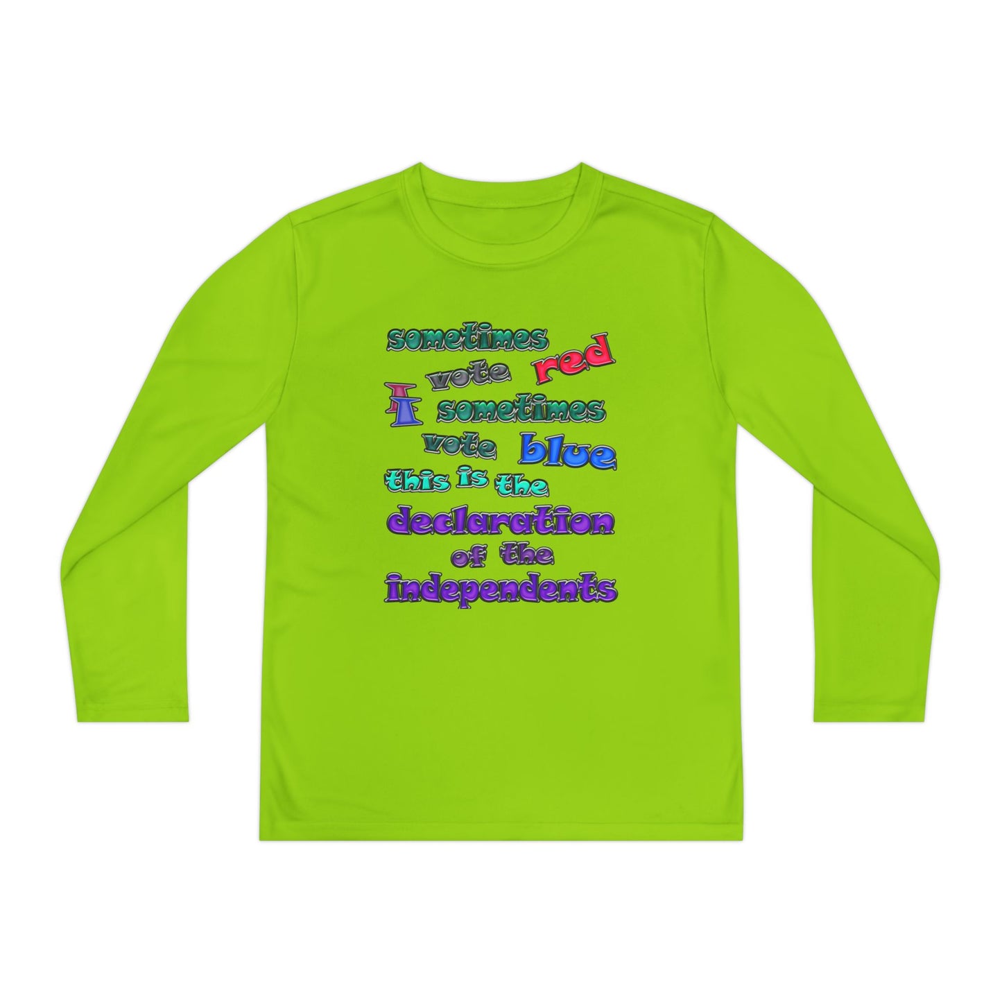 declaration of the independents - Youth Long Sleeve Competitor Tee