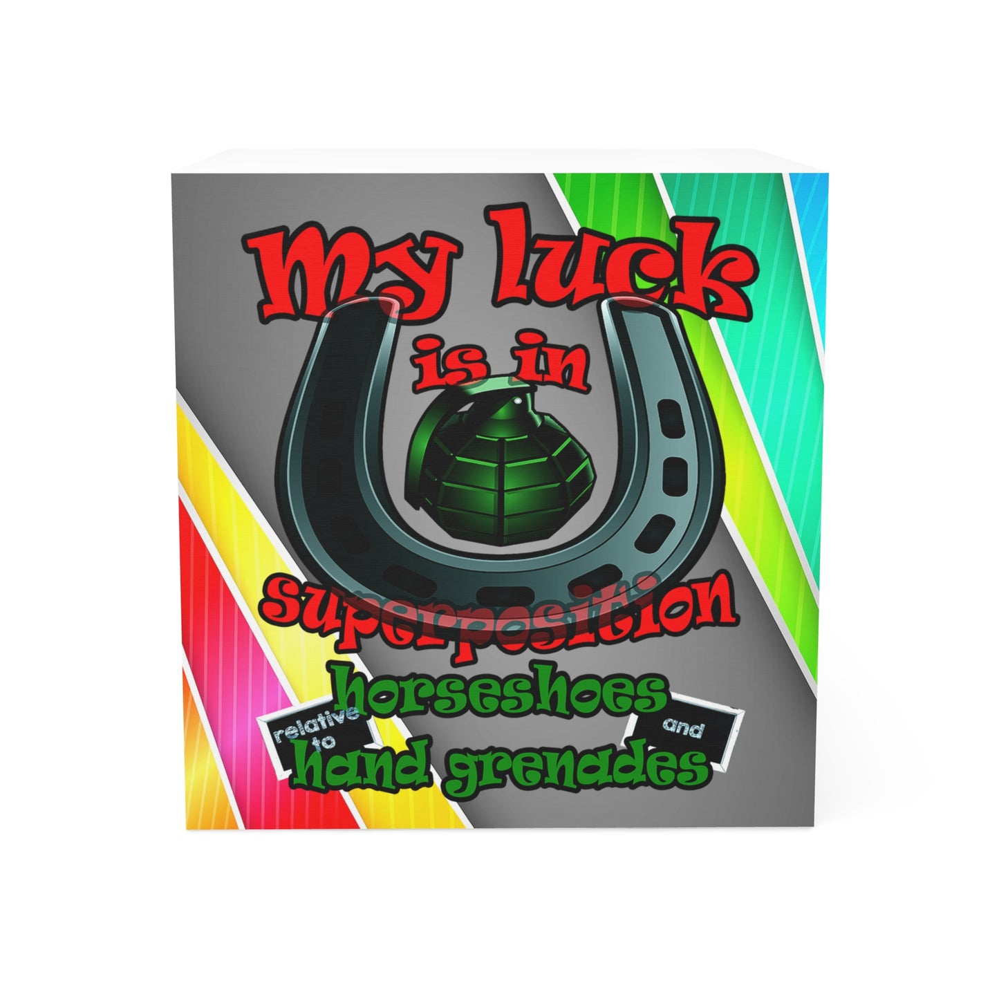 my luck - note cube (rainbow split)