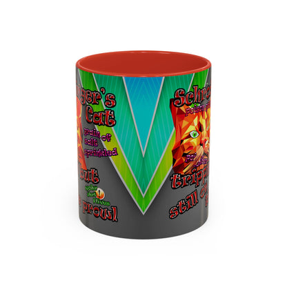 schrodinger's cat - Accent Mug (rainbow split)