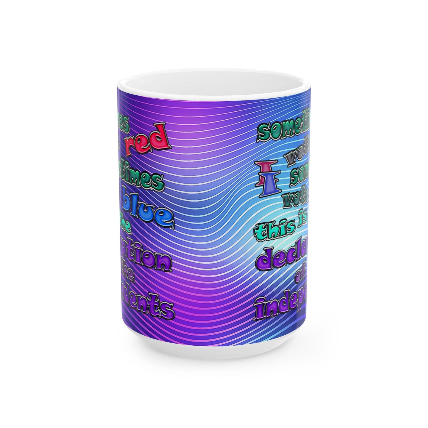 declaration of the independents - White Mug (purple wave)
