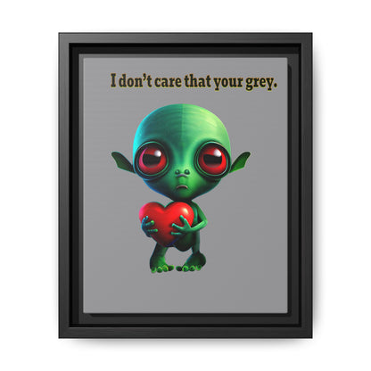 I don't care that your grey - framed canvas art (grey)