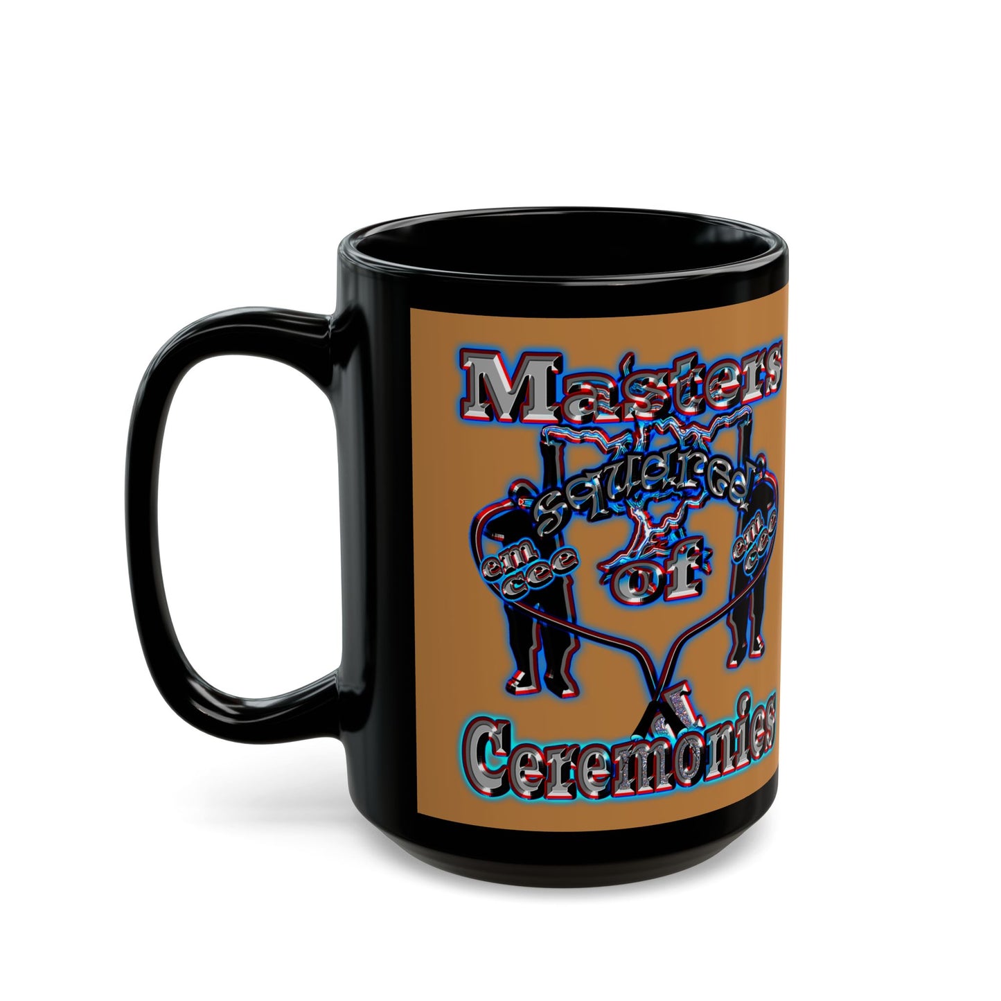 em cee squared - Black Mug (light brown)