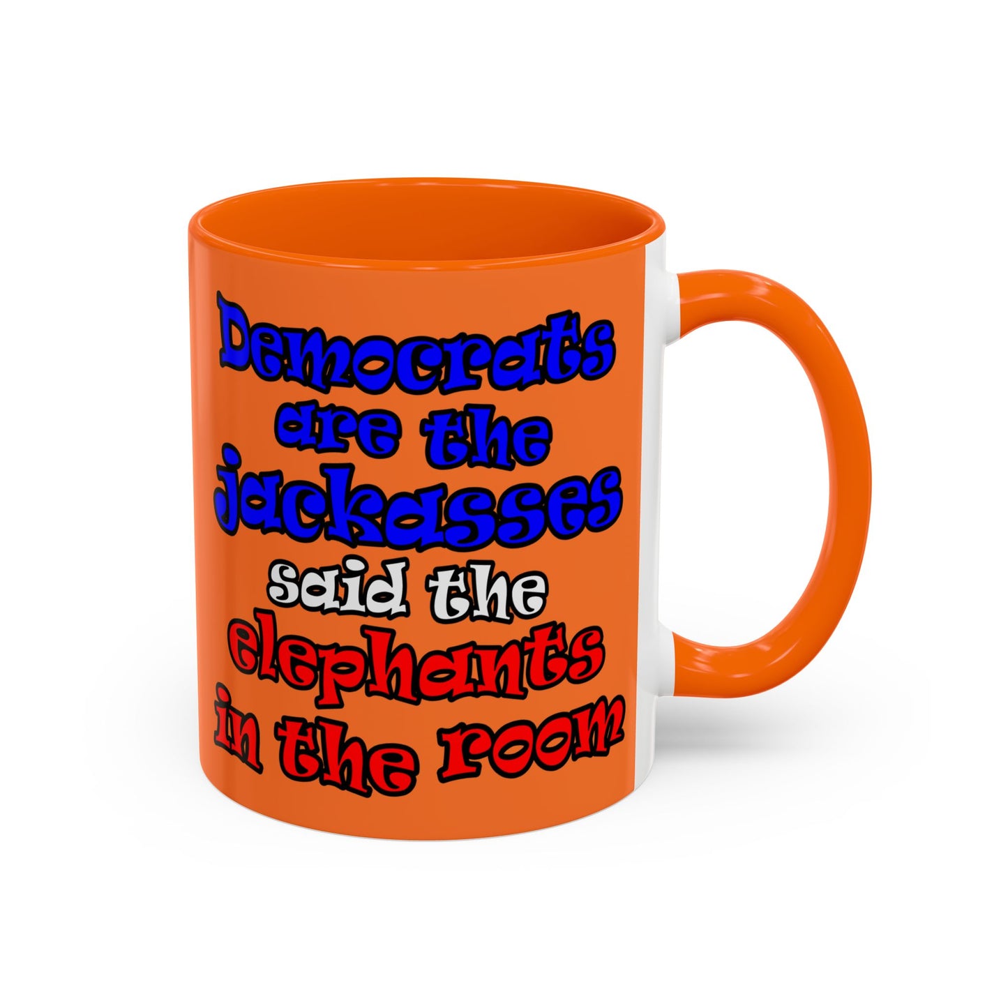 donkeys and elephants - Accent Mug (crusta)