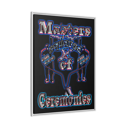 em cee squared - framed canvas art (black)