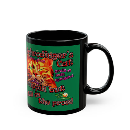 schrodinger's cat - Black Mug (dark green)