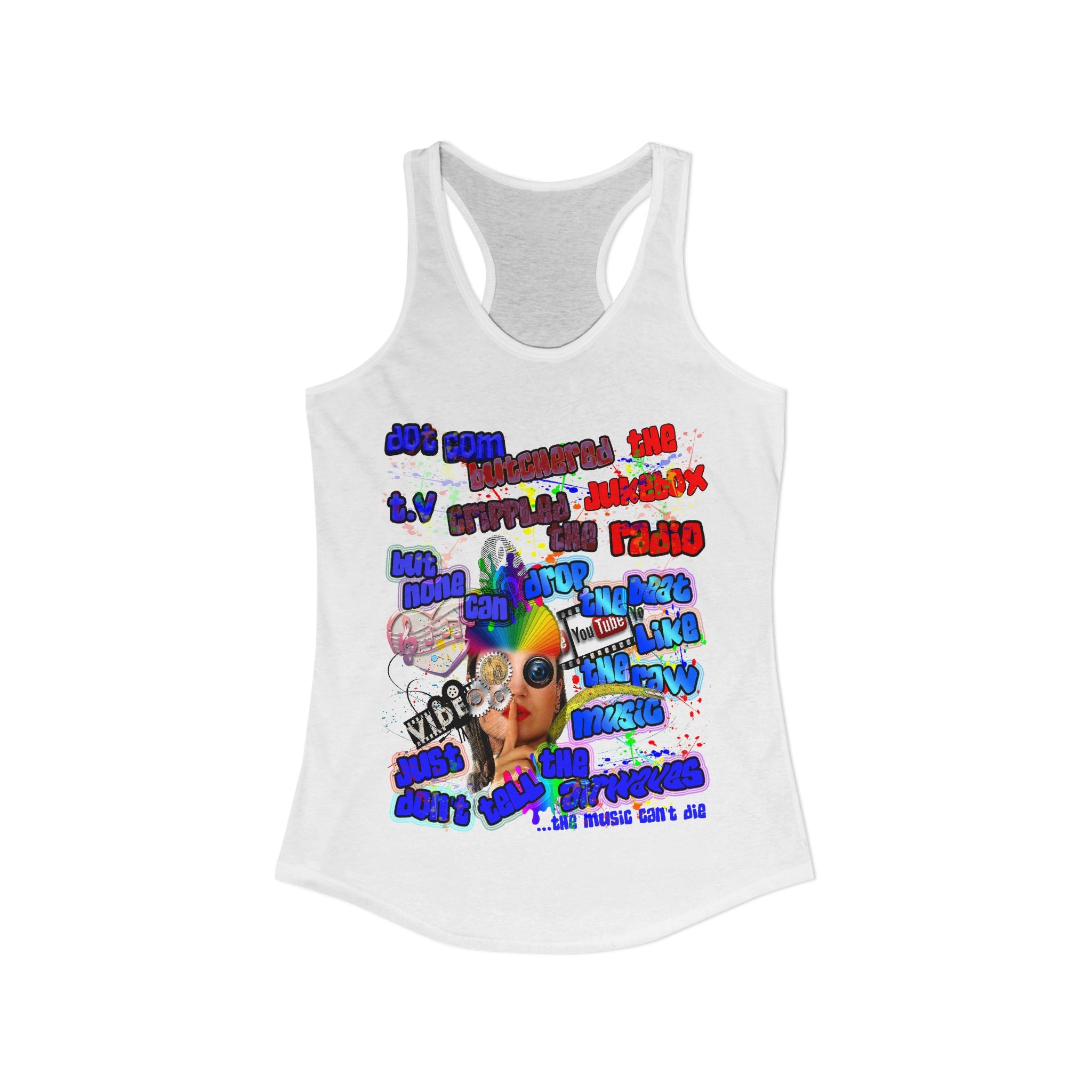 drop the beat - Women's Ideal Racerback Tank