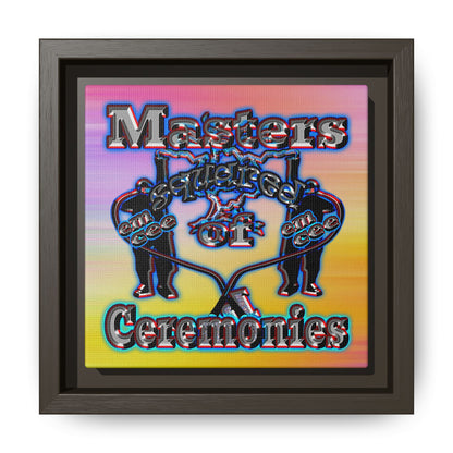 em cee squared - framed canvas art (color blur)