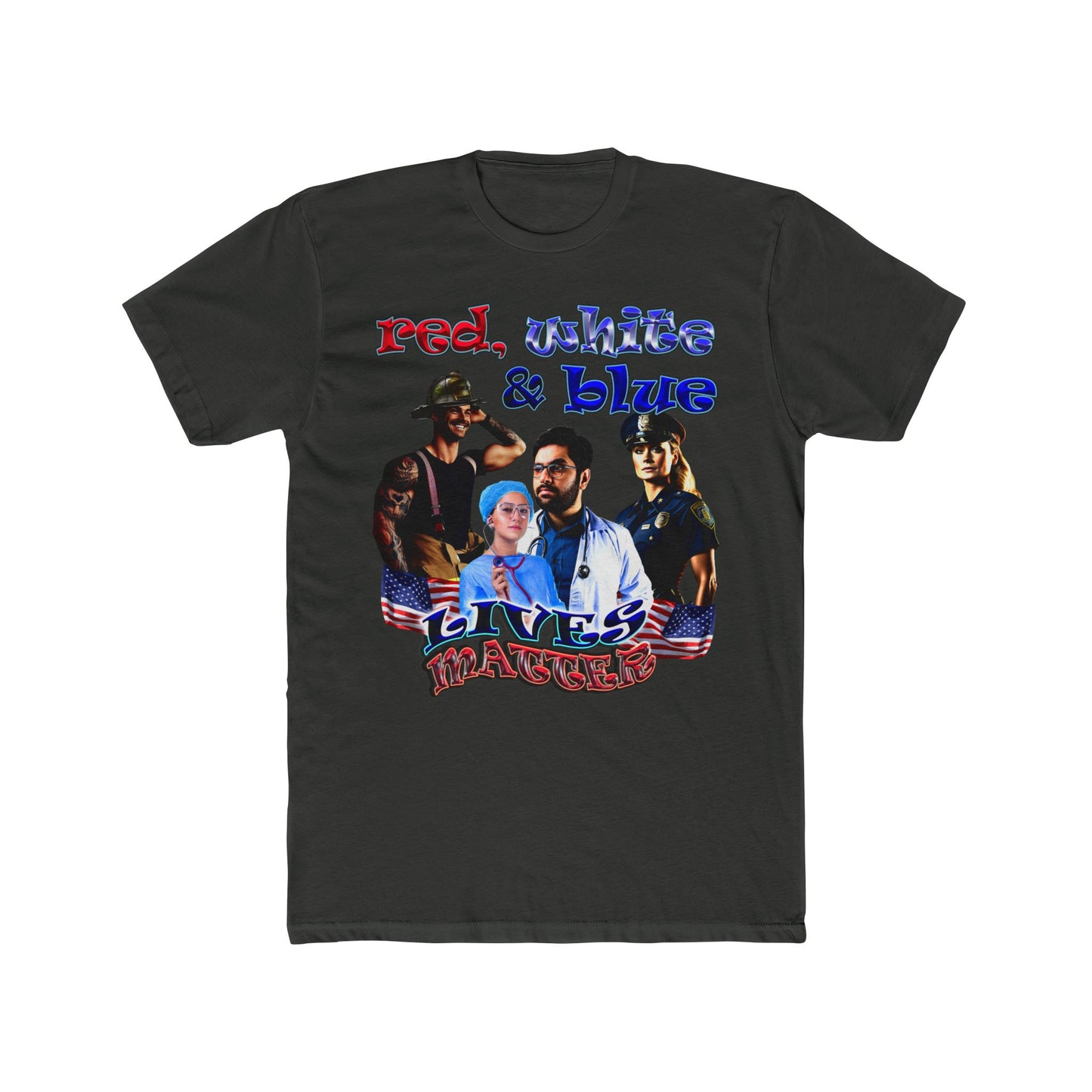 rw&b lives matter - Men's Cotton Crew Tee