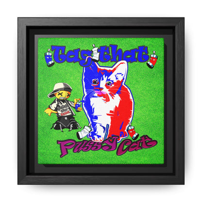 tag that - framed canvas art (green turf)