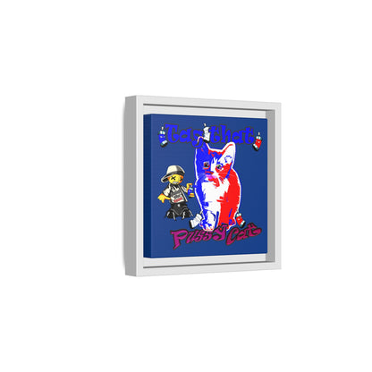 tag that - framed canvas art (dark blue)