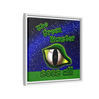 green monster - framed canvas art ('snoops' background)