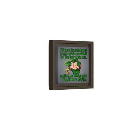 turtle race - framed canvas art (grey-light grey)