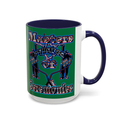 em cee squared - Accent Mug (dark green)