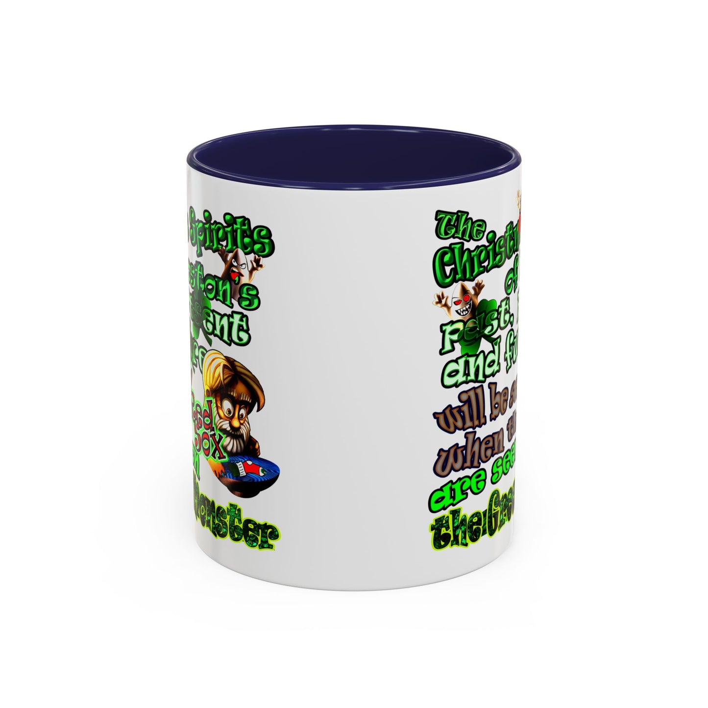 christmas spirits of boston - Accent Mug (white)