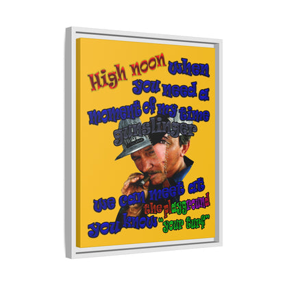 high noon - framed canvas art (yellow)