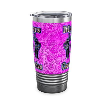 em cee squared - Ringneck Tumbler, 20oz (pink swirl)