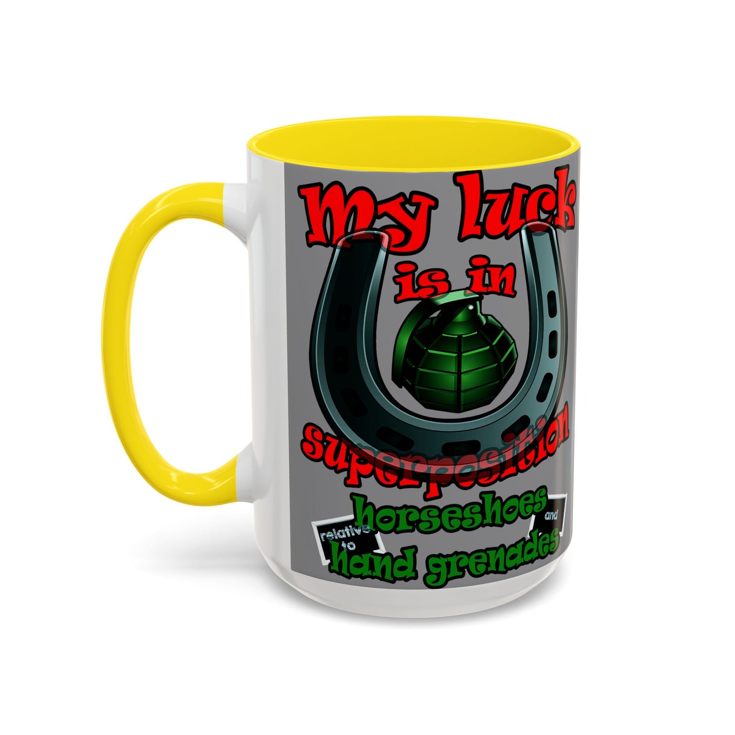 my luck - Accent Mug (grey)