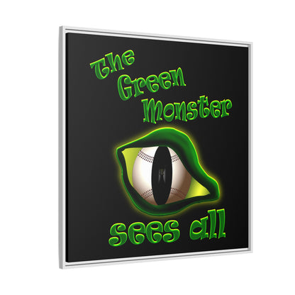 green monster - framed canvas art (black)
